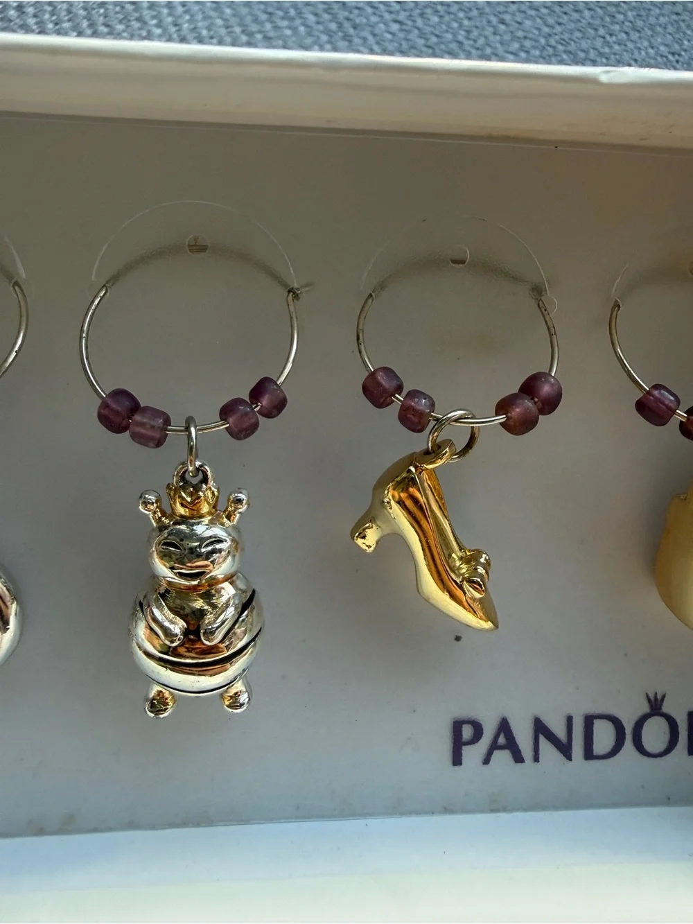Pandora 5 Wine Charms Silver & Gold